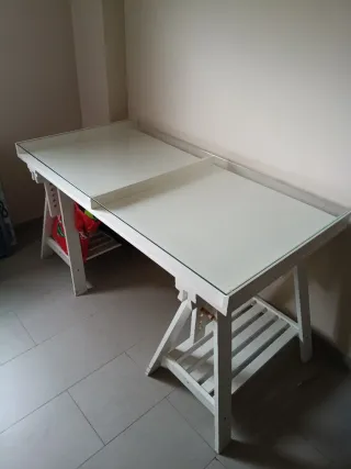 Mesa Escritorio Técnico Ajustable de Madera Ikea