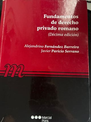 Fundamentos de Derecho privado romano