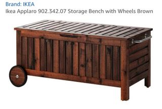 Baúl de madera IKEA con ruedas