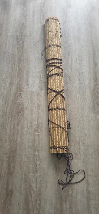 Estor enrollable bambú beige 100x160