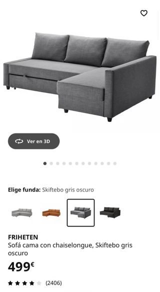 Chaise Longue Reversible Gris