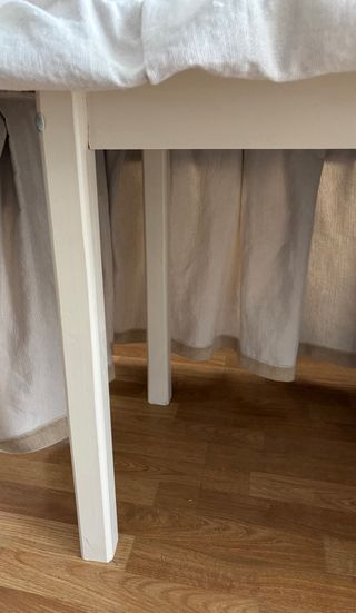 Mesa Comedor 1.20x0.70 + Cristal + Enaguas