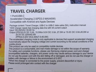 Caricabatterie Samsung 45W PD USB-C