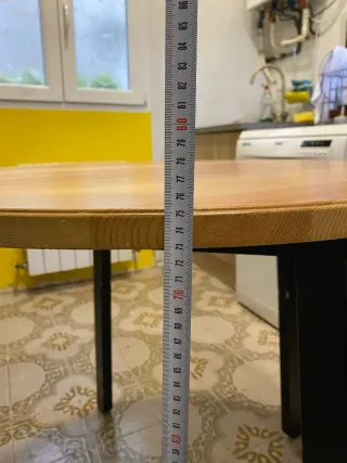 Mesa redonda madera 85cm