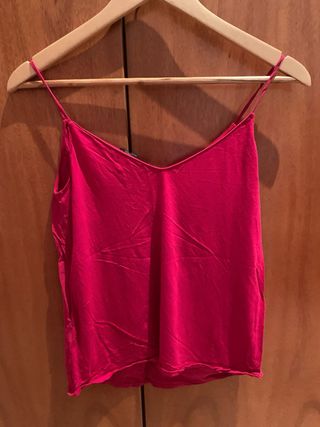 Top tirantes Massimo Dutti fucsia