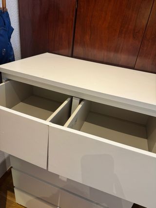 Cómoda MALM 6 cajones blanca 80x123 cm