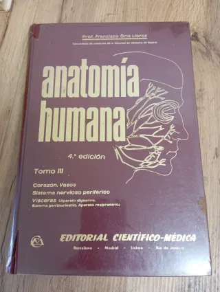Libro ANATOMÍA HUMANA tomos 1, 2 y 3 1970