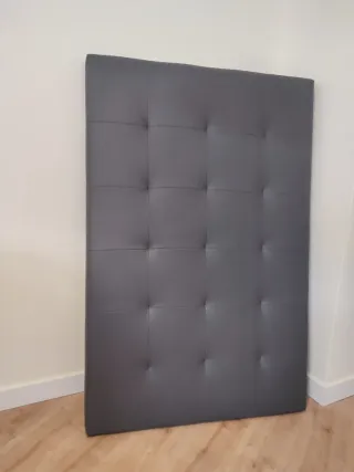 Cabecero polipiel gris/azul 102x158 cm