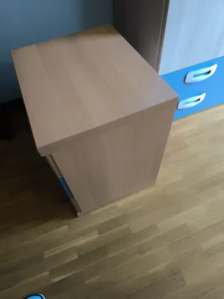 Cajonera Roble con Cajon Azul