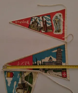 Lote 3 banderines turísticos Italia