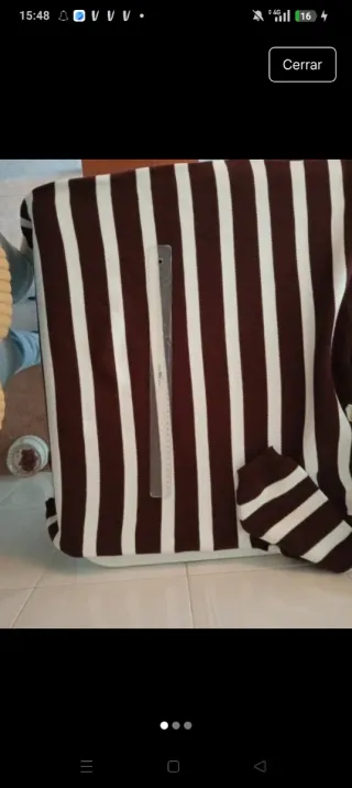 Jersey de mujer rayas marrones y blancas