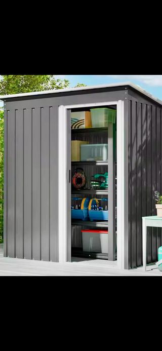 Caseta Metálica Jardín 149x74x182 cm