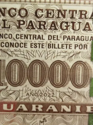 Billete 10000 Guaraníes Paraguay 2022
