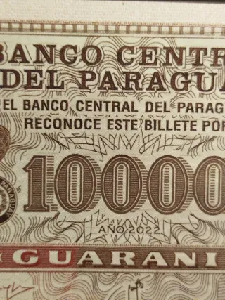 Billete 10000 Guaraníes Paraguay 2022
