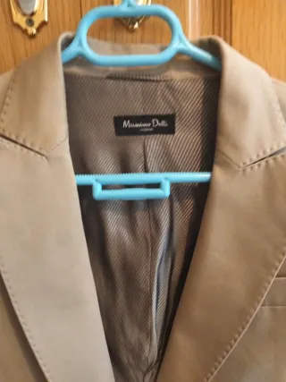 Blazer Massimo Dutti Mujer T 38 Beige