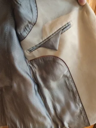 Blazer Massimo Dutti Mujer T 38 Beige