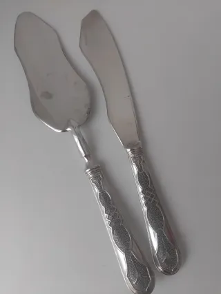 Cubiertos servicio tarta plata