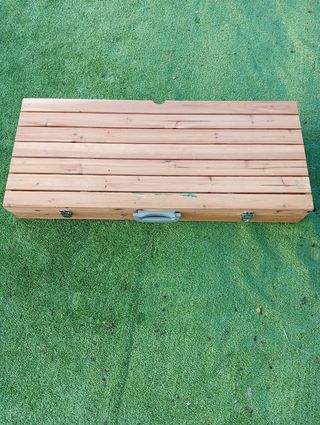 Mesa picnic madera plegable maleta