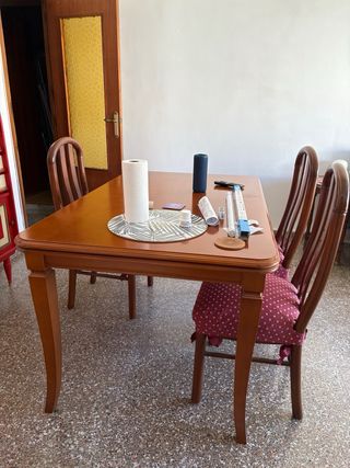 Comedor 6 sillas madera
