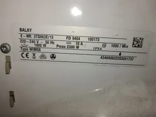 Lavadora Balay Serie 6 1000 RPM