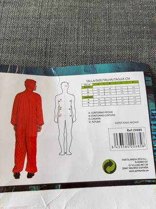 Disfraz Atracador Partilandia Talla M