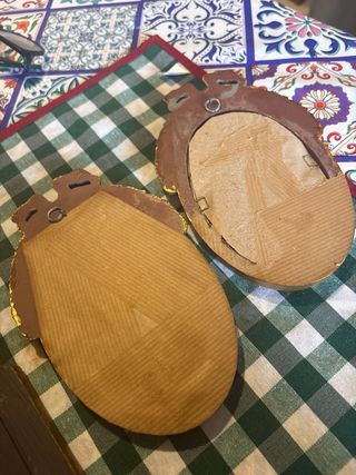 2 Espejos Octogonales Dorados Antiguos