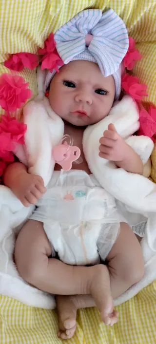 Bebé Reborn Silicona Completa 48cm