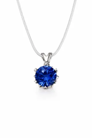 Colgante Royal Blue · Zafiro azul 10 mm plata 925