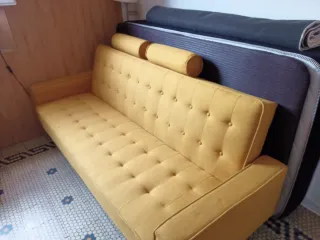 Sofá Cama 3 Plazas Sklum Amarillo