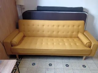 Sofá Cama 3 Plazas Sklum Amarillo