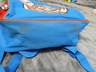 Mochila Escolar Mario Bros Roja y Azul