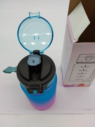 HoneyHolly Botella Agua, 500 ml con Pajita, Botella de Agua, Prueba de Fugas, Botella Agua Niños Colegio, Libre de BPA, Cantimpl