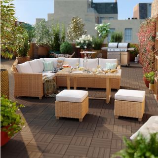 Set de muebles de jardín para 7 personas