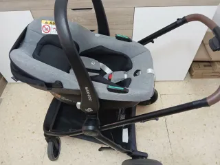 Carro de bebé gris 3 en 1