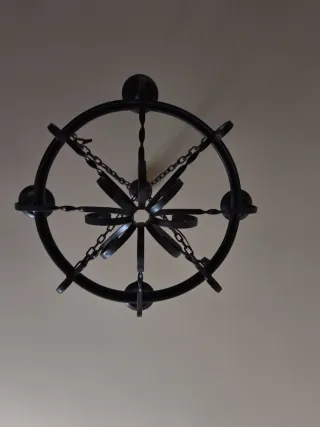 2 Lámpara de techo forja negra