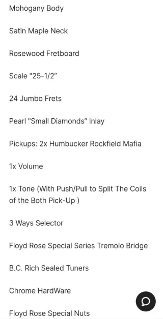 Cuerpo Guitarra BC Rich Assassin ASM Nuevo