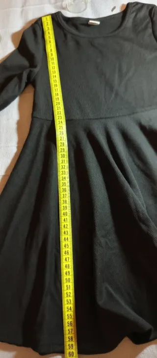 Conjunto mantilla+ vestido y abrigo niña negro