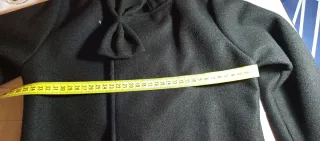 Conjunto mantilla+ vestido y abrigo niña negro