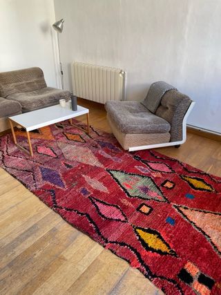 Alfombra Bereber Auténtica Grande Multicolor