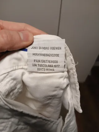 Pantalón hombre blanco