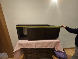 Mueble modular pared marrón