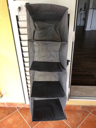 Organizzatore armadio tessuto grigio