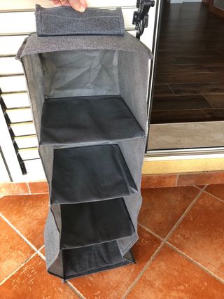Organizzatore armadio tessuto grigio