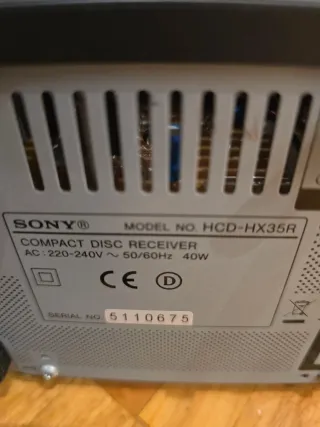 Equipo Sonido Sony HCD-HX35R