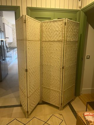 Biombo de cuerda blanco 1.80 x 2m