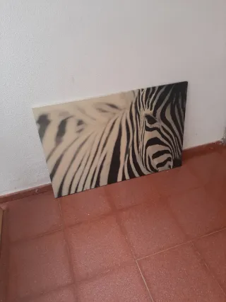 Cuadro Cebra Ikea Beige y Negro