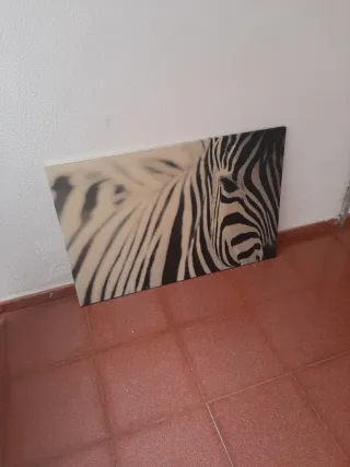Cuadro Cebra Ikea Beige y Negro