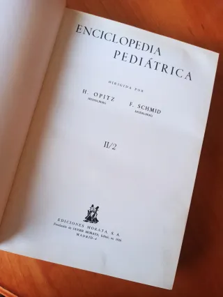 Libro: Pediatría Enciclopedia. Año 1972.