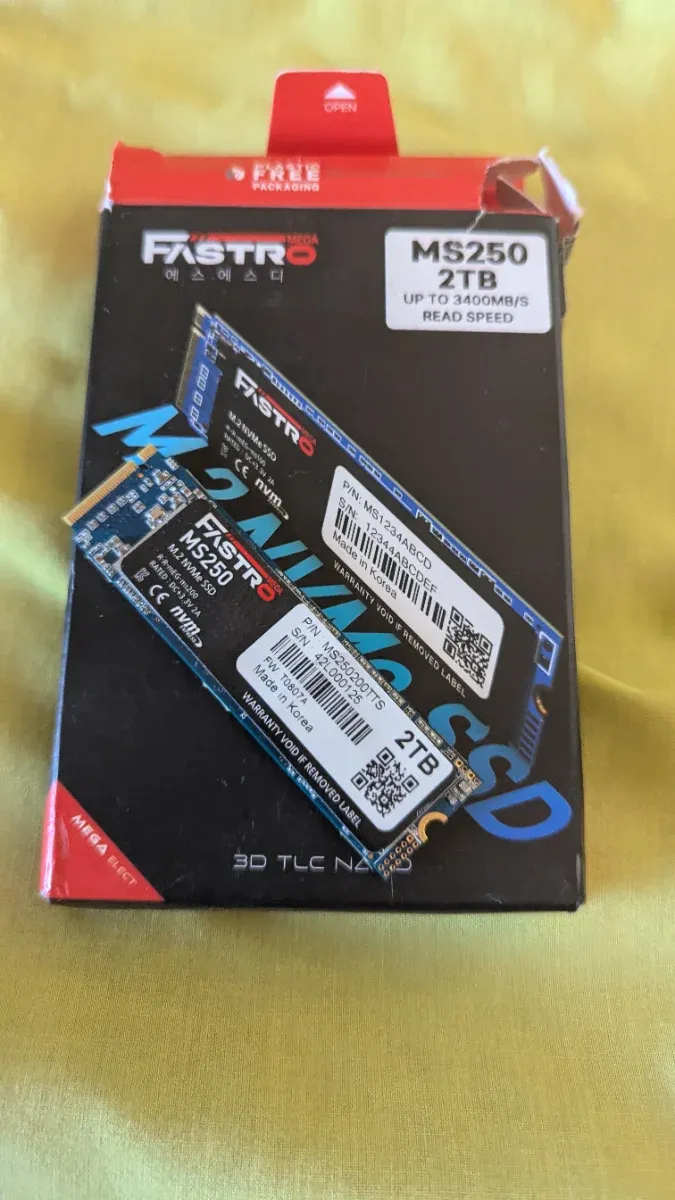 SSD FASTRO MS250 2TB M.2 NVMe DEFECTUOSO