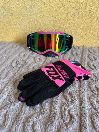 Gafas Motocross SCOOT y Guantes FOX